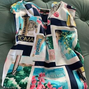 Italy Print Blouse
